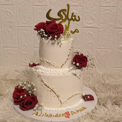 2 Tier Wedding Cake